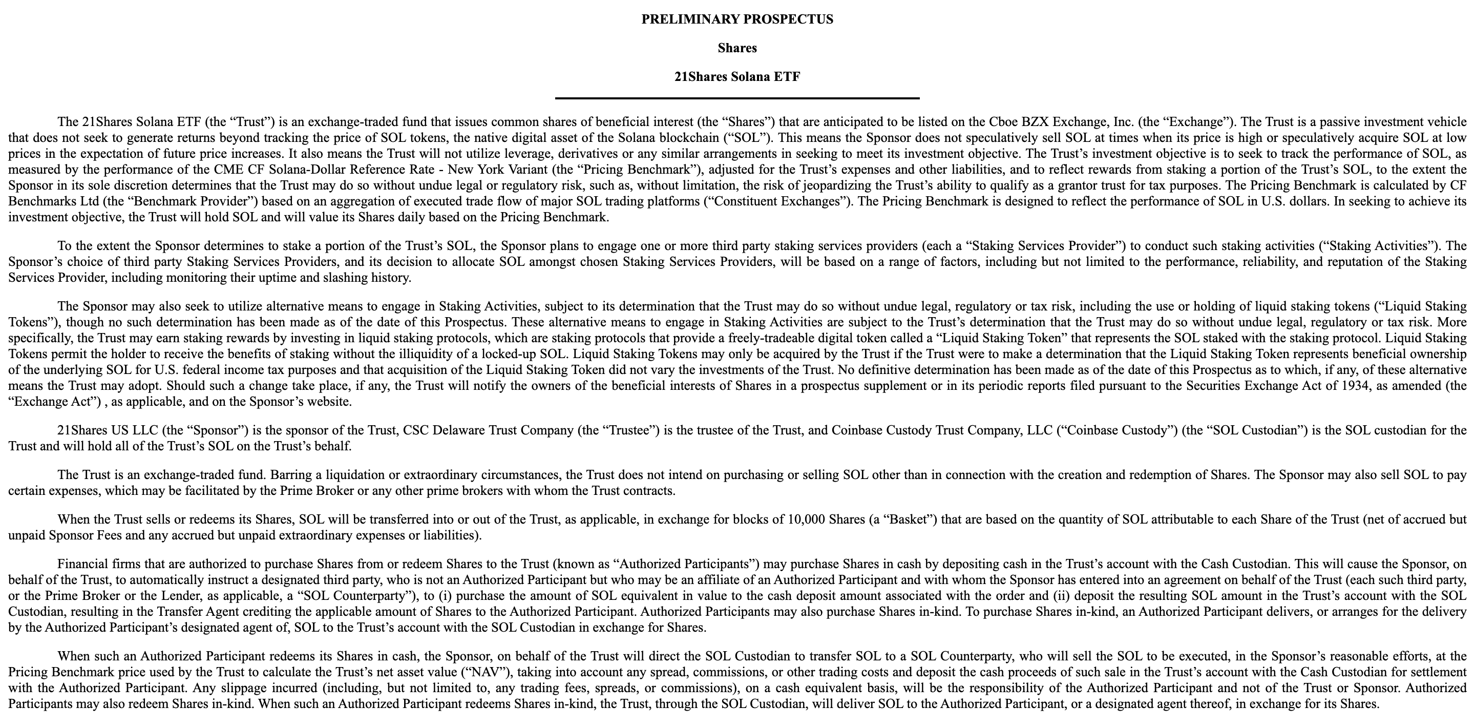 Image showing 21Shares' Solana ETF filing.